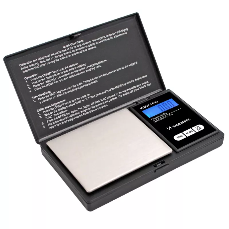 Wozinsky WDW-1000 50 kg skaitmeninės pašto svarstyklės, juodos