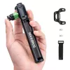 ROCKBROS HQ-75D-CO2 2-in-1 Mini dviračio pompa ir CO2 pripūtėjas - juoda