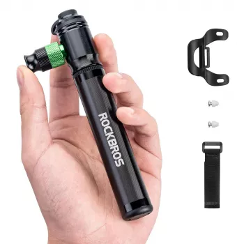 ROCKBROS HQ-75D-CO2 2-in-1 Mini dviračio pompa ir CO2 pripūtėjas - juoda