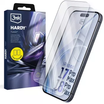 3mk Hardy Fusion dėklas, skirtas Apple iPhone 17 Pro Max / 18 Pro Max – permatomas hibridinis su MIL-STD-810G smūgių apsauga, MagSafe ir belaidžio įkrovimo suderinamumu