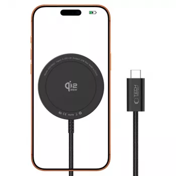 TECH-PROTECT A54 Magnetinis MagSafe belaidis įkroviklis 25W Qi2.2 juodas
