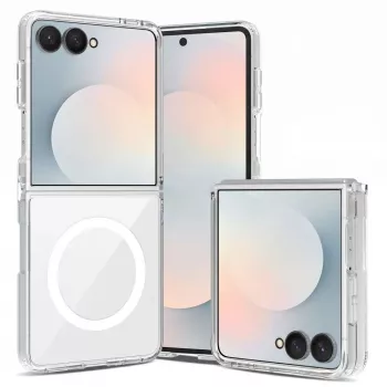 Tech-Protect Flexair Hybrid MagSafe dėklas Samsung Galaxy Z Flip 8 skaidrus