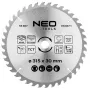 NEO TOOLS 315 mm TCT apskrito pjūklo diskas, 40 dantų, 30 mm anga, medienos pjovimui