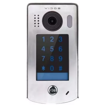 VIDOS DUO IP S302 vaizdo domofono stotis su RFID, 2MP plačiakampė kamera, IP65 nerūdijančio plieno, paviršinio montavimo