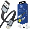 3mk Hyper Cable N-SERIES USB-A į Lightning 1 m 5V/2,4A 12W juoda