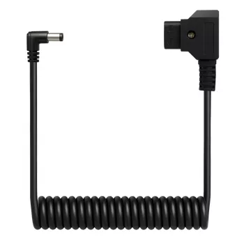 Newell D-Tap į DC 5,5x2,5 mm spiralinis maitinimo laidas, 90 cm, juodas