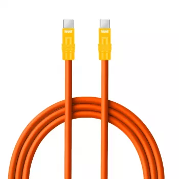 Newell USB-C į USB-C laidas 100W, 2m, silikoninis, oranžinis-geltonas
