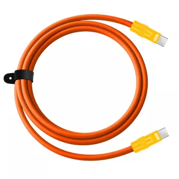 Newell USB-C į USB-C laidas 100W, 2m, silikoninis, oranžinis-geltonas
