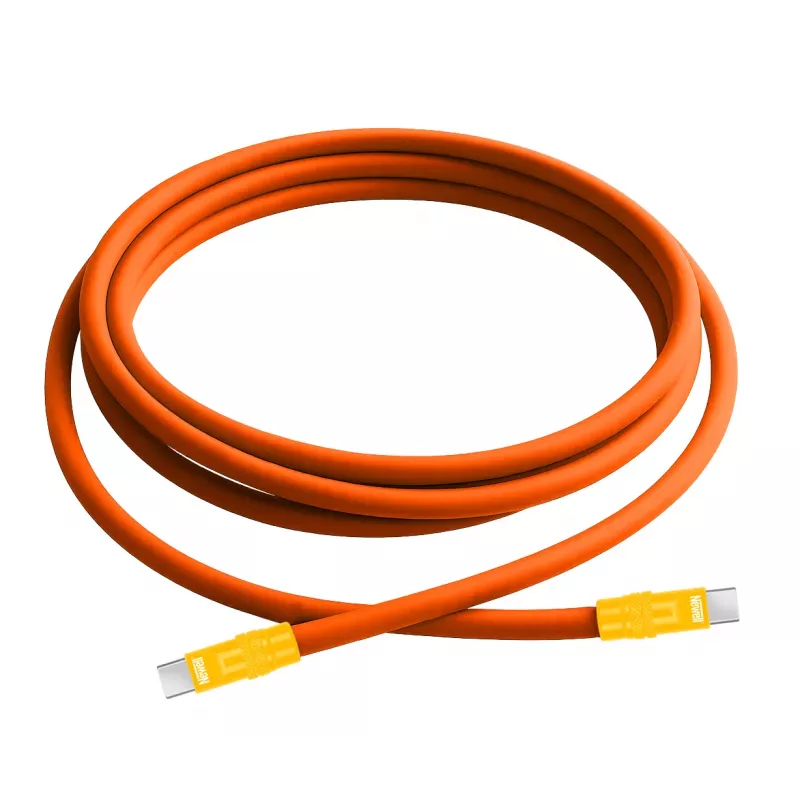 Newell USB-C į USB-C laidas 100W, 2m, silikoninis, oranžinis-geltonas