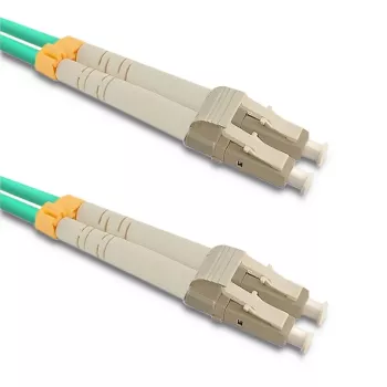 Qoltec LC/UPC–LC/UPC 2,0 m turkio spalvos OM3 daugiamodis dvipusis šviesolaidžio trumpiklis