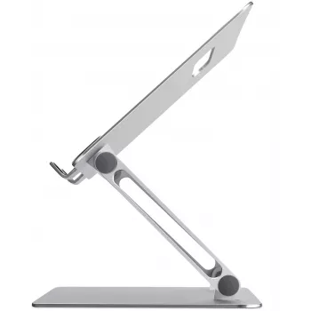 Camrock AP-2D nešiojamojo kompiuterio stovas, 11–15,6 inch, reguliuojamas aukštis ir kampas, sulankstomas, aliuminis (CR4280)