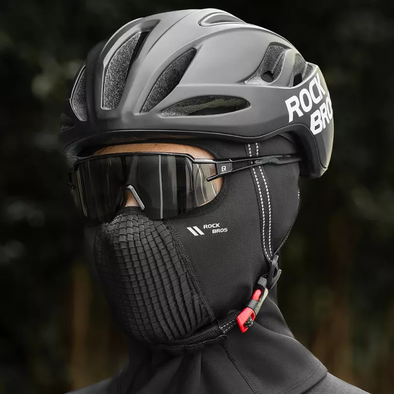 ROCKBROS LF25699 šiluminė dviračių balaklava – juoda