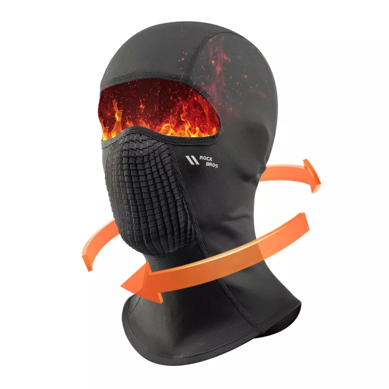 ROCKBROS LF25699 šiluminė dviračių balaklava – juoda