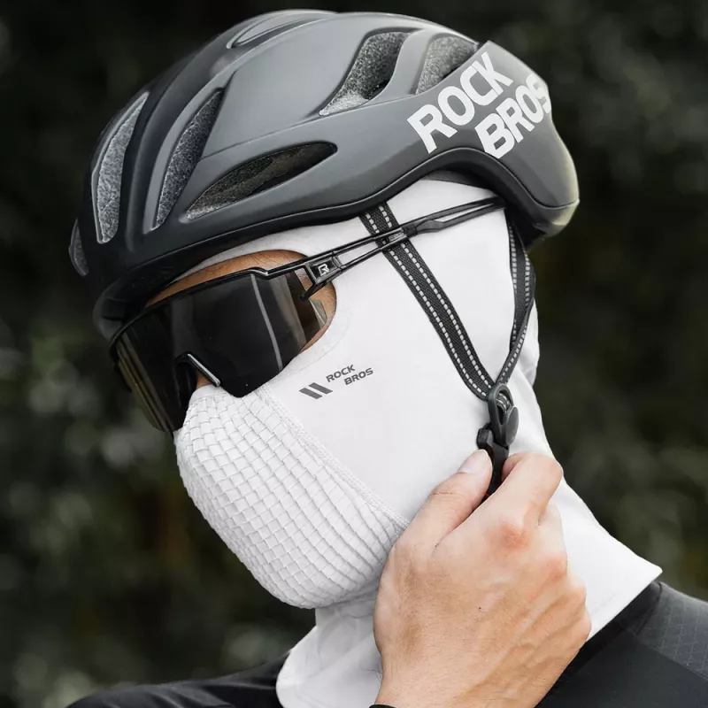 ROCKBROS LF25699 vilnonia ciklo balaklava – balta | Šiluminė veido kaukė žiemos dviračių, slidinėjimo ir motociklų sportui