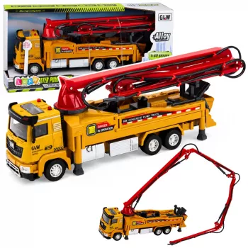 LEAN TOYS betono siurblio sunkvežimis RC žaislas su šviesomis, garsais, vandens purškimu, 1:40 mastelis