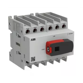 ABB OT Plus OT25G1-6BS25 6 polių apkrovos atjungiklis, 25A, 690V AC, montavimas ant pagrindo