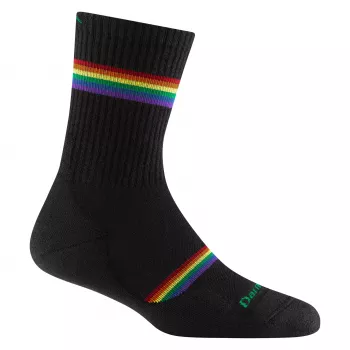 Darn Tough Women's Prism Micro Crew lengvos pado amortizacijos kojinės - juodos