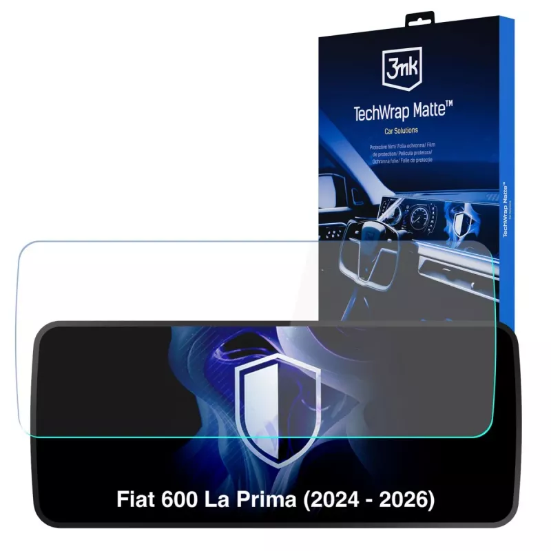 3MK PROTECTION Fiat 600 La Prima (2024-2026) TechWrap matinis centrinio ekrano apsauginis stiklas