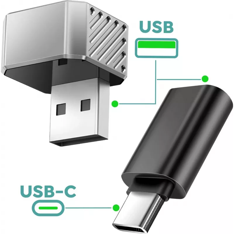 Ottocast Mini Pot CP88-T3 belaidis CarPlay / Android Auto adapteris, sidabrinis (CP88-T3)