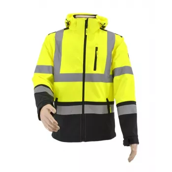 AWTOOLS Softshell Striukė T3 Aukšto Matomumo Atšvaitinė Juoda Dydis S