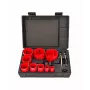 AWTOOLS Bimetalinių skylių pjūklų rinkinys 19-64 mm, 13 vnt. su 2 kotais ir dėklu