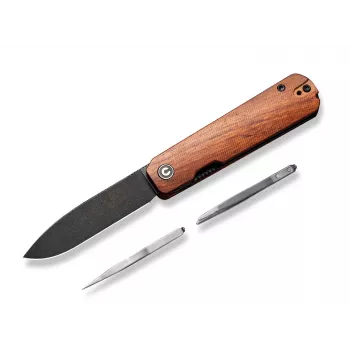 CIVIVI Sendy sulankstomas peilis 14C28N Drop Point, bubingos medienos rankena C21004A-2