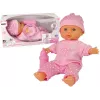 LEAN TOYS Sweet Baby Doll Pink Bottle Sounds interaktyvi 30 cm kūdikio lėlė su maitinimo buteliuku