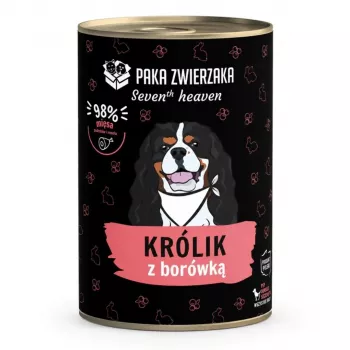 Paka Zwierzaka Seventh Heaven pilnavertis sausas maistas suaugusiems triušiams su triušiena ir mėlynėmis, 400g