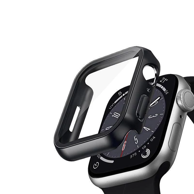 Crong hibridinis laikrodžio dėklas, skirtas Apple Watch 44mm (juodas)