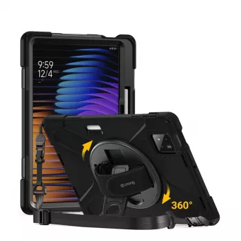 Crong Defender Plus apsauginis dėklas, skirtas Xiaomi Pad 8 / 8 Pro / Pad 7 / 7 Pro 11,2 colio – juodas