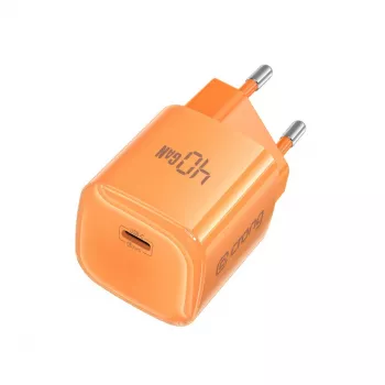 Crong NEO GaN 40W USB-C PD 3.2 įkroviklis su AVS (oranžinis)