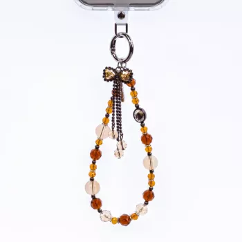 Crong Phone Charm Lanyard - Gold Bow pakabukas telefonui
