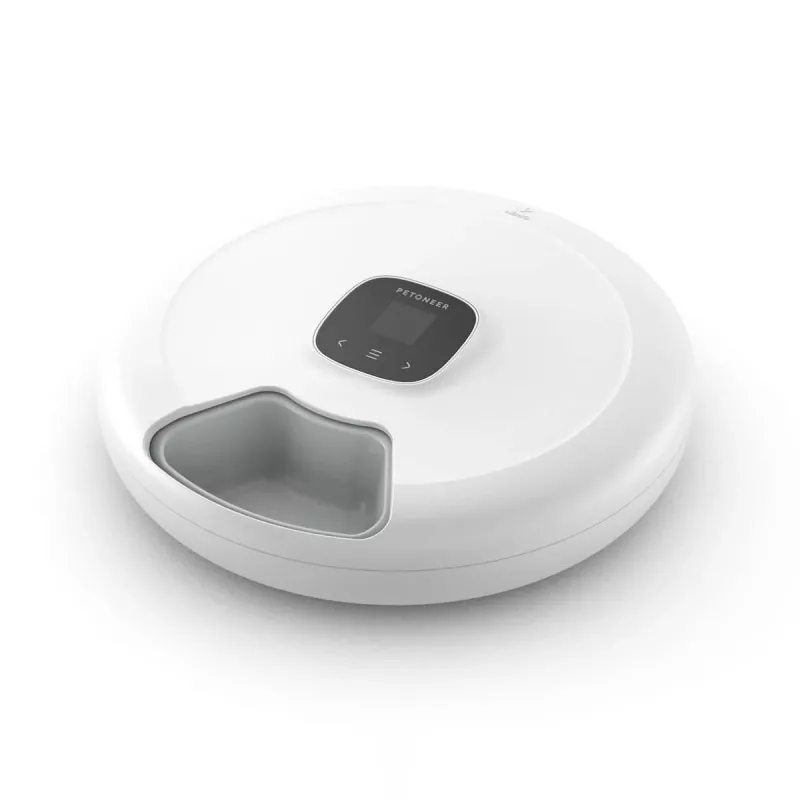 Petoneer NutriSpin išmanusis Wi-Fi ėdalo dozatorius katėms ir šunims, 2,9 l, valdymas programėle, balso įrašymas, nerūdijančio plieno dubuo