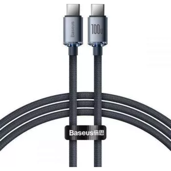 Baseus Crystal Shine USB-C į USB-C laidas 100W PD 1,2 m juodas