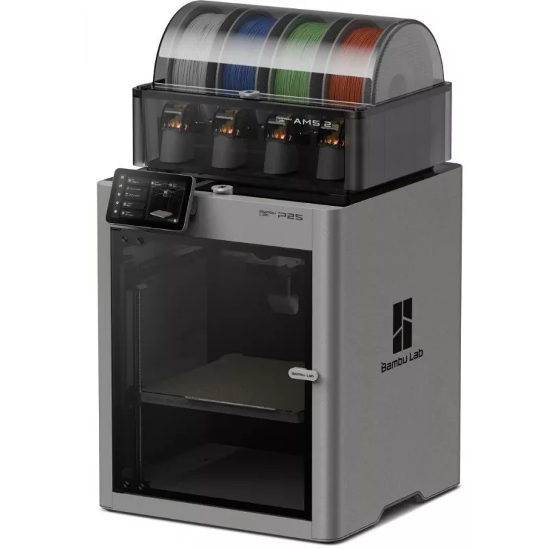 BambuLab P2S Combo 3D spausdintuvas su AMS, 500 mm/s, CoreXY, uždaras korpusas, daugiaspalvis