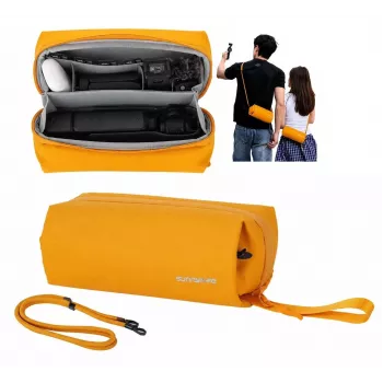 SUNNYLIFE B018-Y Geltonas EVA apsauginis dėklas-organaizeris, skirtas DJI Osmo Pocket 3, Insta360 X3, Insta360 Go 3