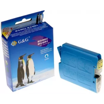 G&G suderinama rašalo kasetė Brother LC-970C/LC-1000 mėlyna (400 puslapių, 11 ml, išmanioji lusta)
