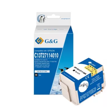 G&G suderinama didelės talpos juoda rašalo kasetė Epson 27XL T2711 C13T27114012