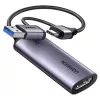 Ugreen CM629 2K 30Hz HDMI į USB vaizdo fiksavimo kortelė, kosminė pilka