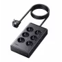UGREEN S622 maitinimo juosta, 6x AC + 3x USB + USB-C, GaN, 1,5 m, juoda (75141)