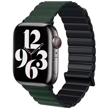 Beline Magnetic Pro Apple Watch dirželis 42/44/45/49 mm, juodas/žalias
