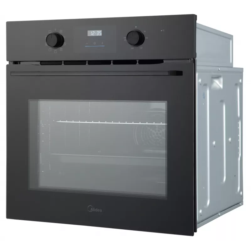 Midea MBO65M80D2-BK įmontuojama elektrinė orkaitė, 70 l, 3 kW, A, juoda