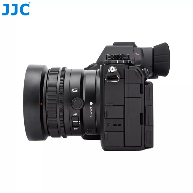 JJC ES-EP21 pakaitinis okuliaras „Sony Alpha“ fotoaparatams – minkštas silikonas, juodas