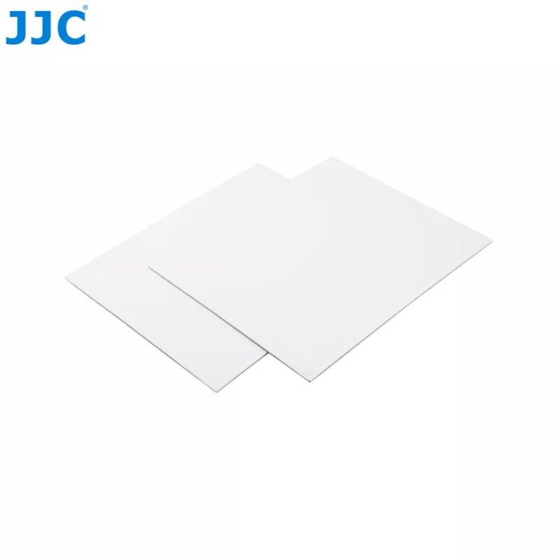 JJC GC Series 2-in-1 fotografijos kalibravimo kortelių rinkinys – 18% pilka kortelė ir baltos spalvos balanso kortelė, 20 x 25 cm, patvarus plastikas, su virvele