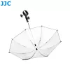JJC fotoaparato lietaus skėtis su super spaustuku, 63 mm žiočių anga, 1/4 colio ir 3/8 colio sriegiais, juodas