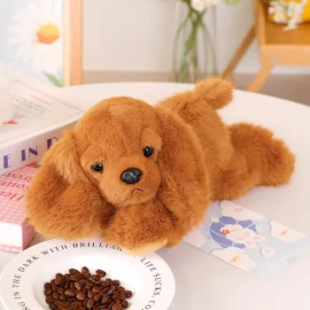 LEAN TOYS Plush Cocker Spaniel šuo su svertomis letenėlėmis, ruda, 30 cm