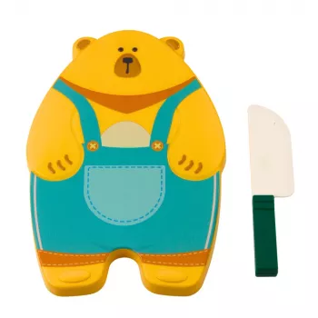 LEAN TOYS Vaisių pjaustymo rinkinys su pjaustymo lenta ir peiliu, mokomasis žaislas vaikams