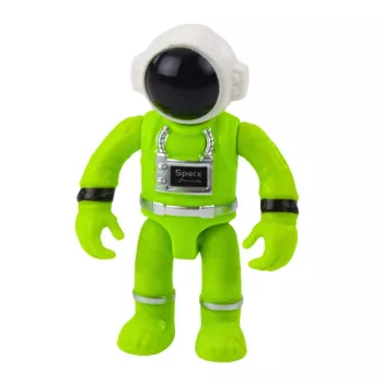 LEAN TOYS UFO erdvėlaivis su astronauto figūrėle, šviesomis ir garsais, žalias