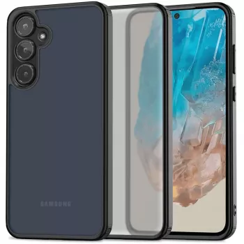 Tech-Protect Magmat magnetinis dėklas Samsung Galaxy M35 5G – matinė juoda (TPU/PC, suderinamas su MagSafe)