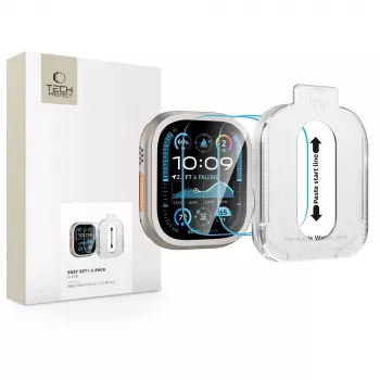Tech-Protect Easy Set+ Apple Watch Ultra 1/2/3 (49 mm) ekrano apsauginis stiklas, 2 vnt.